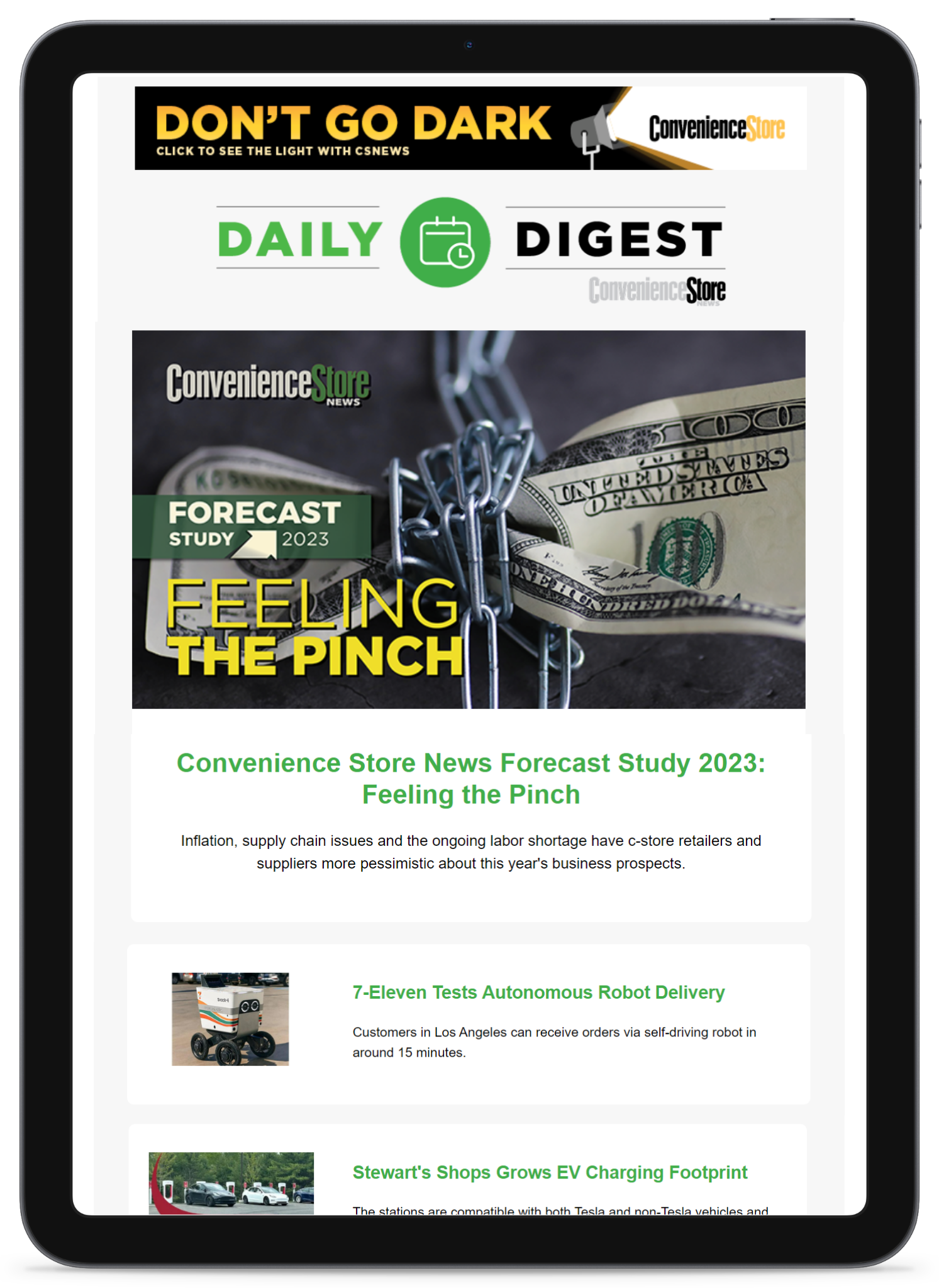 iPad Convenience Store News Trend Watch Content